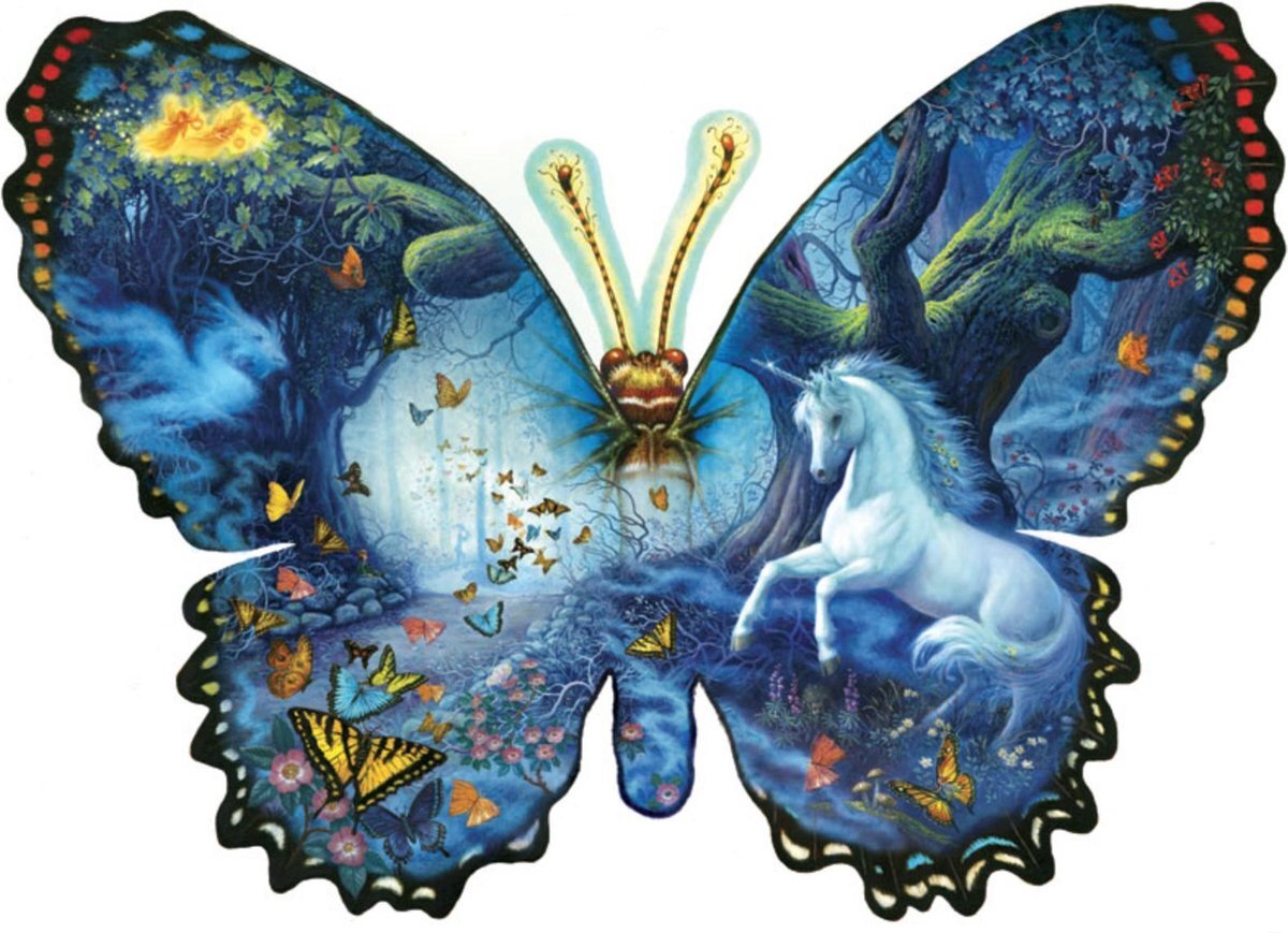 Sunsout Legpuzzel - Contourpuzzel - 1000 stukjes - Fantasy Butterfly -