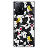 ERT GROUP mobiel telefoonhoesje voor Xiaomi 11T 5G / 11T PRO 5G origineel en officieel erkend Looney Tunes patroon Sylvester & Tweety 004, gedeeltelijk bedrukt