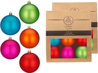 Inge-glas Inge Christmas Goods kerstballen - 12x stuks - gekleurd - kunststof - 8 cm