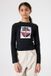 Garcia Meisjes Print T-shirt Zwart Lange mouw