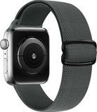 By Qubix Qubix Compatible Apple Watch Band - Solo Loop Nylon - Dark Grey - 38/40/41mm