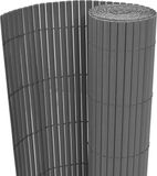 vidaXL Tuinafscheiding dubbelzijdig 90x500 cm PVC Grijs