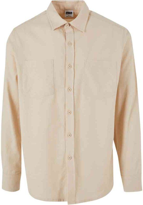 Urban Classics Flanell Overhemd - Mannen - Maat M - Beige