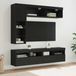 Maison Exclusive - Meuble TV : 7 pièces, dimensions 30,5 x 30 x 102 cm, couleur noire, aspect chêne