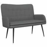 vidaXL 2-Zits Sofa Donkergrijs Stof 115 x 61 x 87 cm