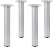 Amig - Set van 4 Ronde Meubelpoten - 30X250 cm - Staal - Zilver