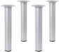Amig - Set van 4 Ronde Meubelpoten - 30X250 cm - Staal - Zilver