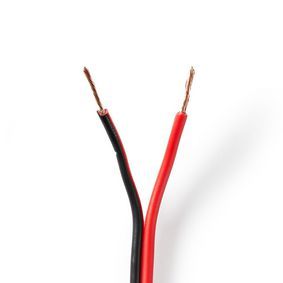 Nedis Speaker Cable - 100m - Black/Red