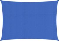 vidaXL Zonnezeil 160 g/m² 2x4 m HDPE Blauw