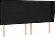 vidaXL Hoofdbord - Stof - Zwart - 163x23x118/128 cm