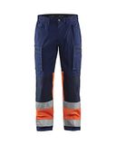 Blåkläder Werkbroek met stretch High Vis 1551-1811 - Marineblauw/Oranje - D92