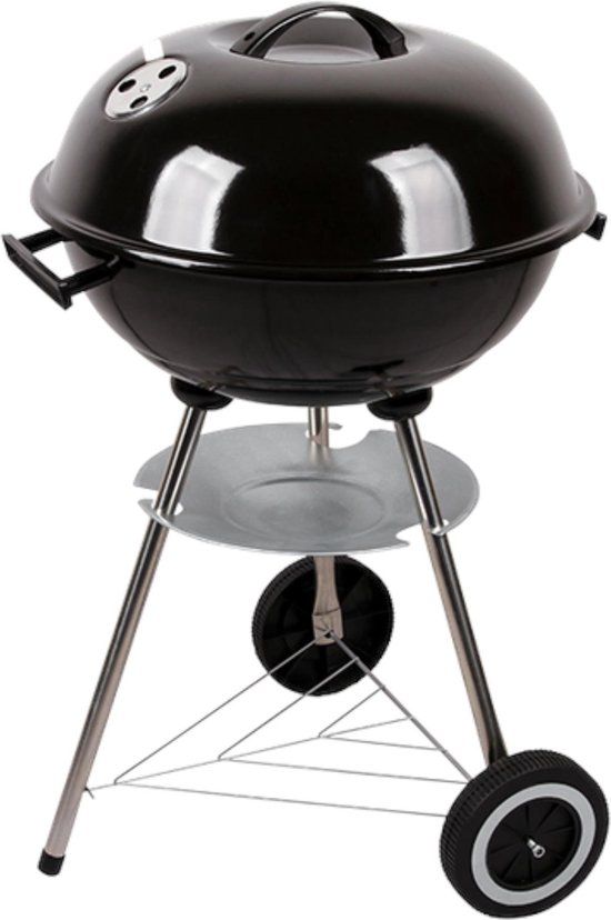 Barbecue Garden Grill Kogelgrill Houtskoolbarbecue BBQ - Ø44 cm - Zwart