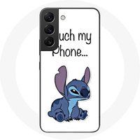 Maniacase Hoesje voor Samsung Galaxy S22 Lilo en Stitch schattige witte achtergrond