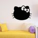Ambiance Sticker Schoolbordsticker - uitwisbare zelfklevende muurstickers - KITTEN MET VLINDERDAS - 100x140cm