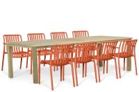 Domani Furniture Domani Alba/Weston 300x90 cm dining tuinset 9-delig