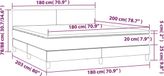 vidaXL Boxspring met matras fluweel donkerblauw 180x200 cm