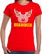 Bellatio Decorations Shoppartners Bv Foute Kerst t-shirt braindeer rood voor dames L