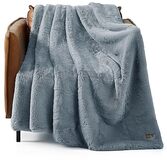 UGG Euphoria Faux Fur Reversible Throw Blanket - Chambray, 178 x 127 cm