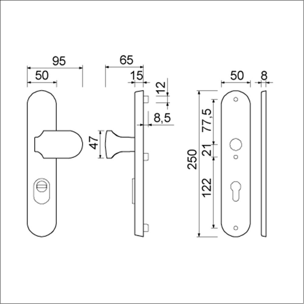 Hoenderdaal slotbout gegalv. 4.6 m 8 x 35 mm din 603