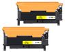 Samsung 2x Cartouche de toner jaune CLT-404S, compatible avec Samsung C480W