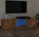 Maison Exclusive - Meuble TV avec éclairage LED, chêne fumé, 140x40x36 cm