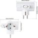 Cilia Adaptateur Schuko Triple Cilia - 3 Prises Latérales - Interrupteur On/off - Protection Enfants - 16a - Blanc