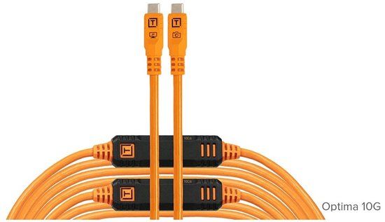 Tether Tools TetherPro Optima 10G USB-C - 31' (9.4m) - Straight - Orange - 0818307016330