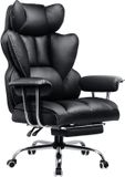 GTPLAYER Ergonomische Gamingstoel met Voetensteun en Verstelbare Rug - Zwart