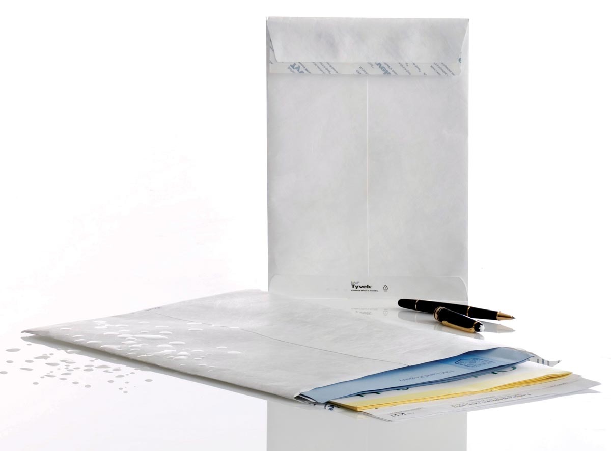 Tyvek Envelop akte B4 254x353Mm 54gr wit 100stuks