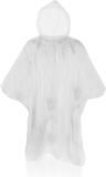 Merkloos / Sans marque Makito Western Europe (mkto) Wegwerp regenponcho - Pakket van 15x stuks - voor volwassenen - Transparant - one size - met capuchon