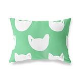 BonaMaison Decoratieve kussensloop, benzine groen-wit werpkussens, decoratieve kussenslopen voor woonkamer, bank, slaapkamer, maat: 45x60 cm - ontworpen en vervaardigd in Turkije