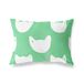 BonaMaison Decoratieve kussensloop, benzine groen-wit werpkussens, decoratieve kussenslopen voor woonkamer, bank, slaapkamer, maat: 45x60 cm - ontworpen en vervaardigd in Turkije