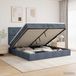 Prolenta Maison Exclusive Lit Ottoman exclusif avec matelas, couleur gris foncé, dimensions 200 x 200 cm, revêtement en velours
