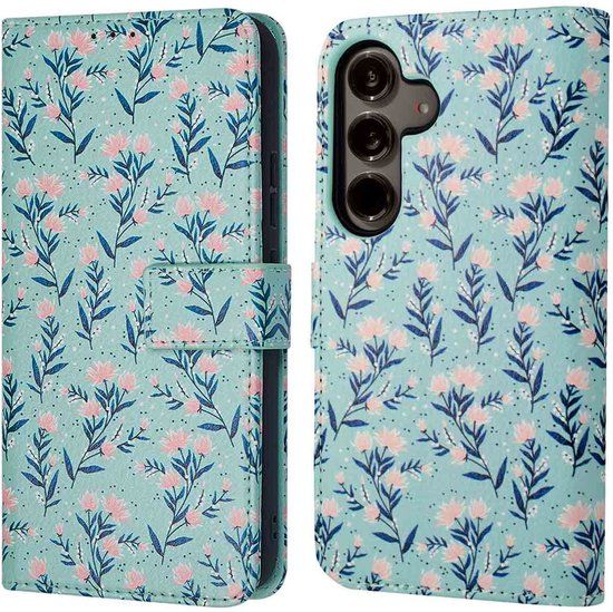 iMoshion Book Case for Samsung Galaxy S24 - Blue Flowers