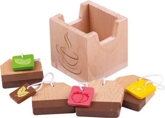 Bigjigs Toys Houten Theezakjes - Multikleur - 3+ jaar