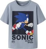 NAME IT Jongens T-shirt NKMACTIS SONIC SS NREG TOP BOX SKY - Blauw - Maat 146/152