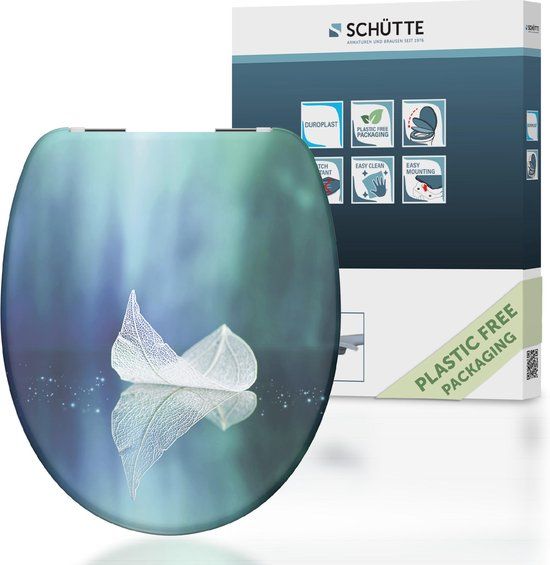 SCHÜTTE WC-bril 82153 FALLEN LEAF - Duroplast - Soft Close - Verchroomde Scharnieren - Decor - 1-zijdige Print