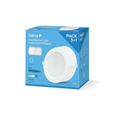 Garza LED-inbouwlamp, rond, extra vlak, patrijspoort, 6500 K, koud licht, 1950 lm, 30.000 uur, IP20, wit of nikkel, energiebesparend, 80%