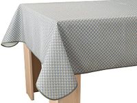 Le linge de Jules Tafelkleed, vuilafstotend, pauw grijs, rechthoekig, 150 x 350 cm, grijs, zwart, saffraan