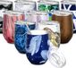 Bol 12oz triple-walled stainless steel wine tumbler with lid and straw keeps cold or hot for wine, coffee, cocktails and drinks, Fantasy Whale