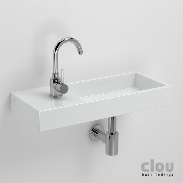 Clou Mini Wash Me Plus fontein wit keramiek B56xH7.5xD24cm