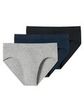 Schiesser Supermini 3-pack Heren Onderbroek - Katoen - Grijs, Blauw, Zwart - Maat S