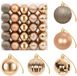 vidaXL Kerstballenset - 75 stuks - Roségoud - 6 cm - Polystyreen