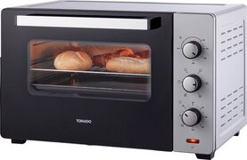 Tomado TEO4500S - Vrijstaande oven - 45 Liter - 2000 Watt - Hetelucht - 3 insteekniveau's - Zilver