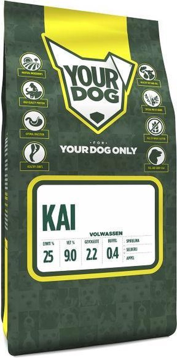 Yourdog Volwassen 3 kg kai hondenvoer