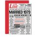 46e verjaardag kaarten voor mannen vrouwen - getrouwd 1979 krant - Gelukkig 46 huwelijksverjaardag kaart voor echtgenoot vrouw vader mama Nan Grandad Vintage Retro 1979, 15x7 inch wenskaarten