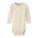 NAME IT BABY katoenen gebreide romper met print - zand