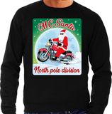 Bellatio Decorations Foute Kersttrui - sweater - MC Santa North Pole division - motorrijders - bikers - zwart - voor heren XL