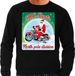 Bellatio Decorations Foute Kersttrui - sweater - MC Santa North Pole division - motorrijders - bikers - zwart - voor heren XL