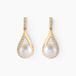Helin Boucles D'oreilles Pendantes Or Jaune Perle De Culture Et Oxyde